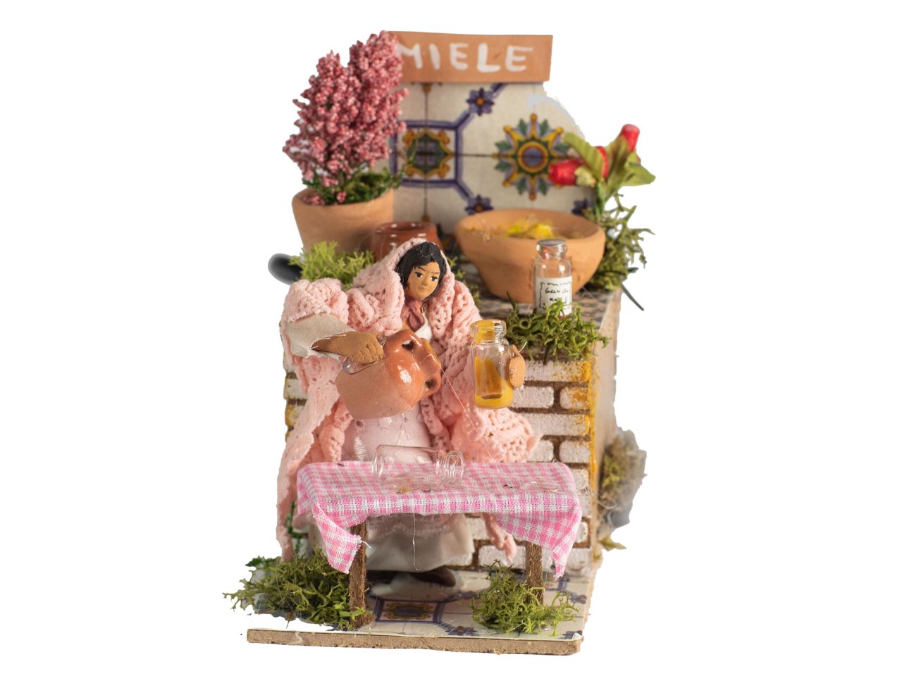 Venditrice di miele 8cm con movimento 10x15x15cm
