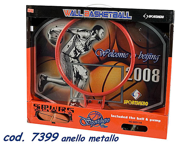 Canestro metallo c/palla 7399