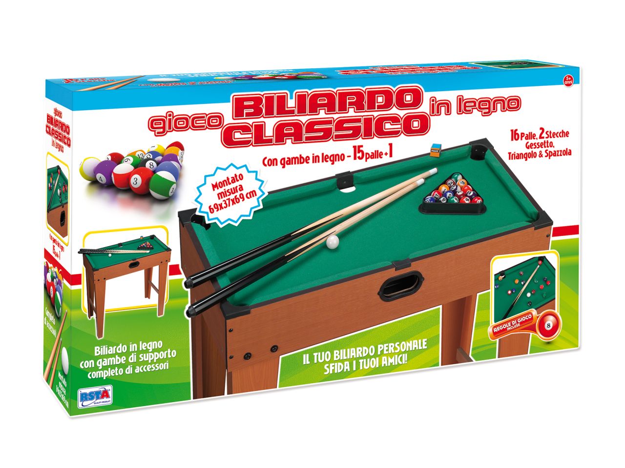Biliardo legno con gambe9657