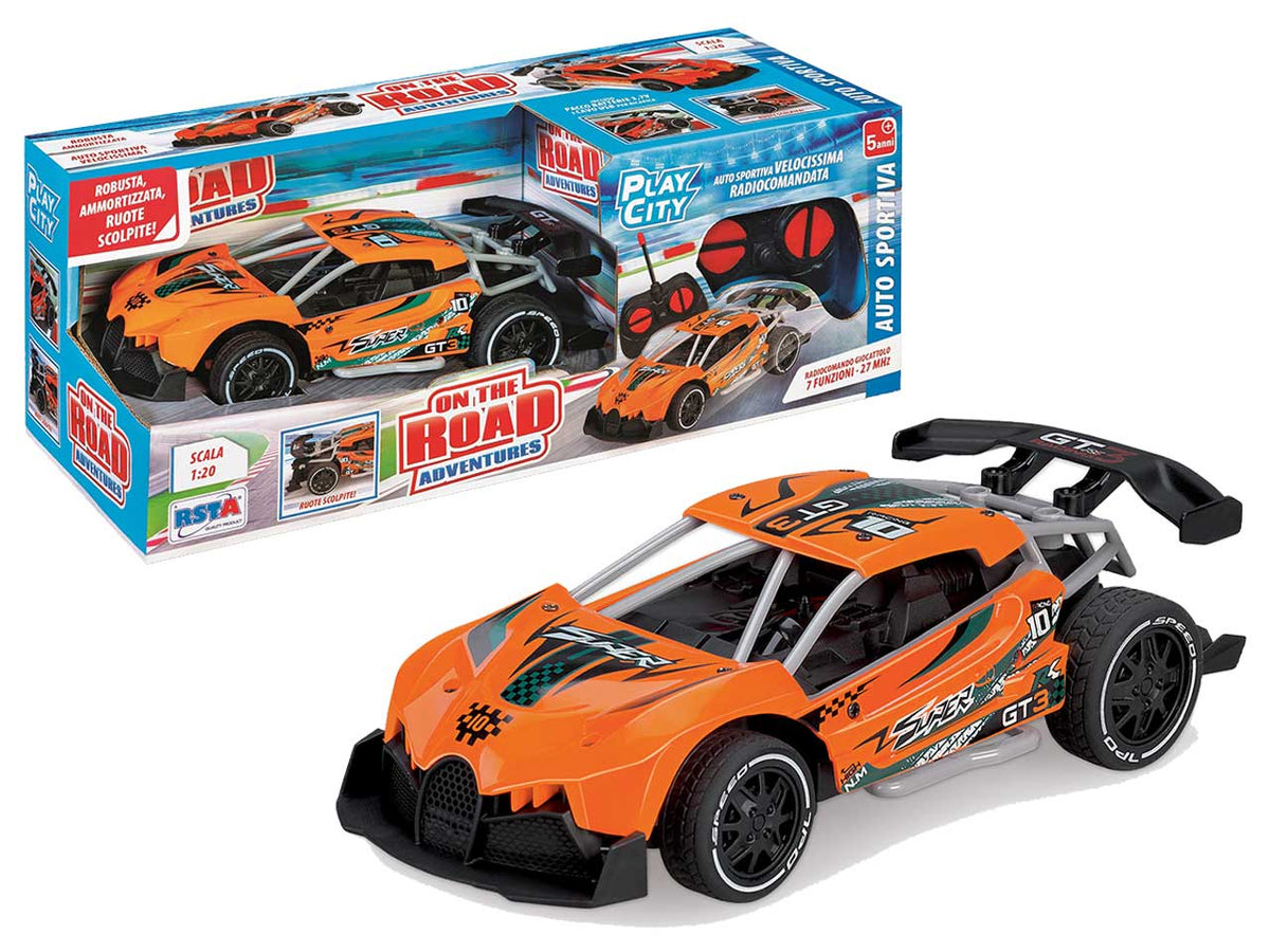 Auto sportiva radiocomandata play city con pacco batteria scala 1:20