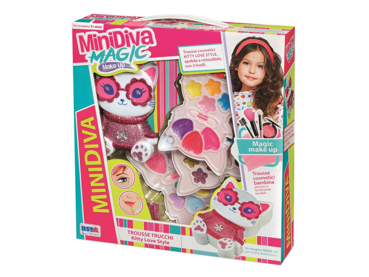 Minidiva magic make up kitty love cofanetto a 3 livelli