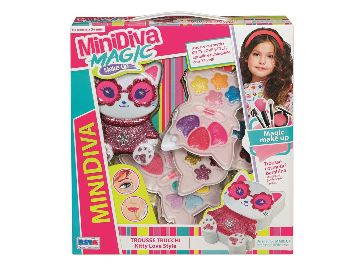 Minidiva magic make up kitty love cofanetto a 3 livelli