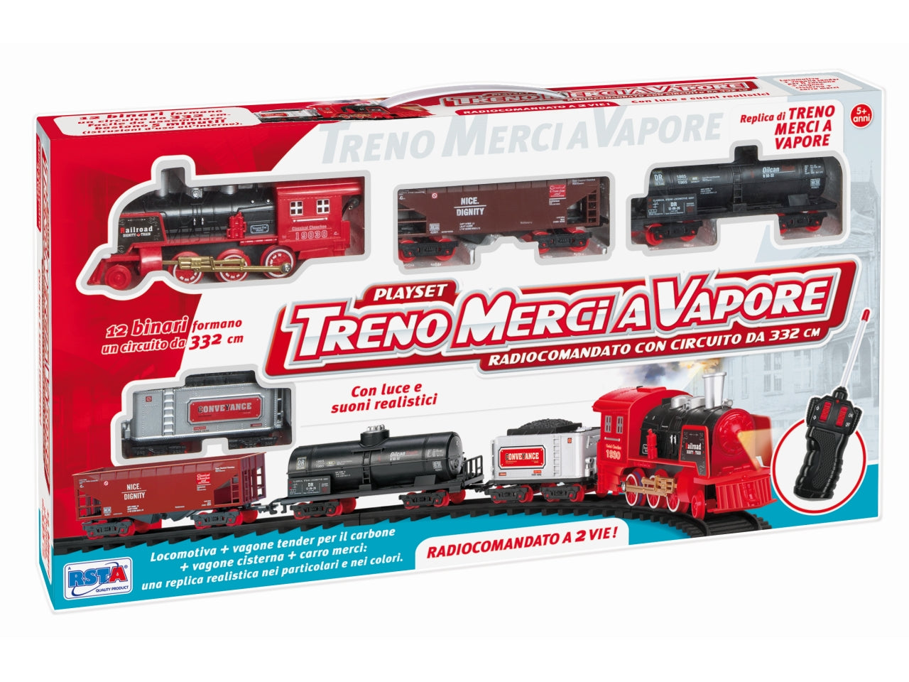 Treno merci classico radiocomandato locomotiva