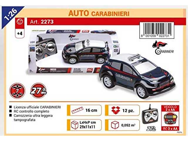 Auto dei carabinieri in scala 1:26
