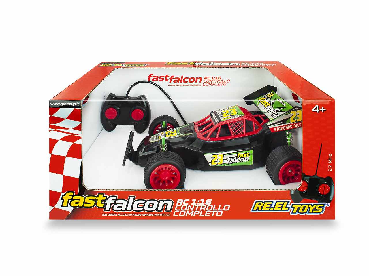 Auto radio comando 1:16 fast falcon  27 mhz