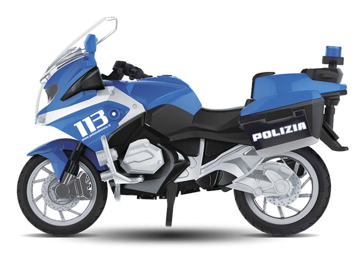 Moto polizia a frizione con luci e suoni