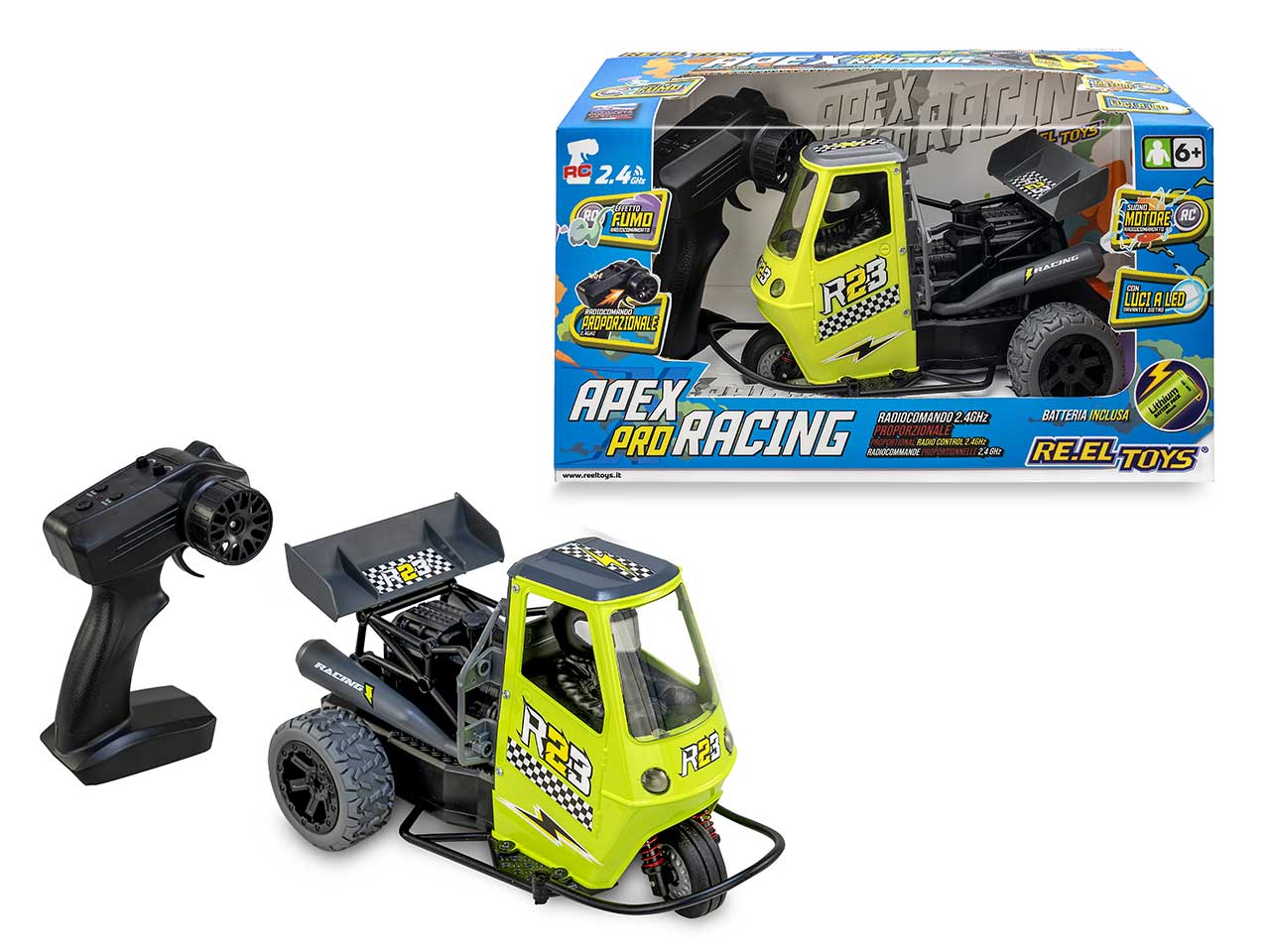 Apex Pro Racing Radiocomandato Nero e Verde Plastica Scala 1:16 EtÃ  8+ | Re.El.Toys