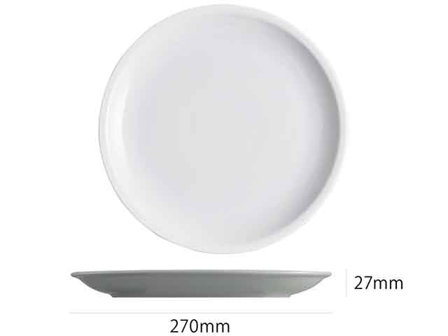 Piatto piano Roma 27cm bianco