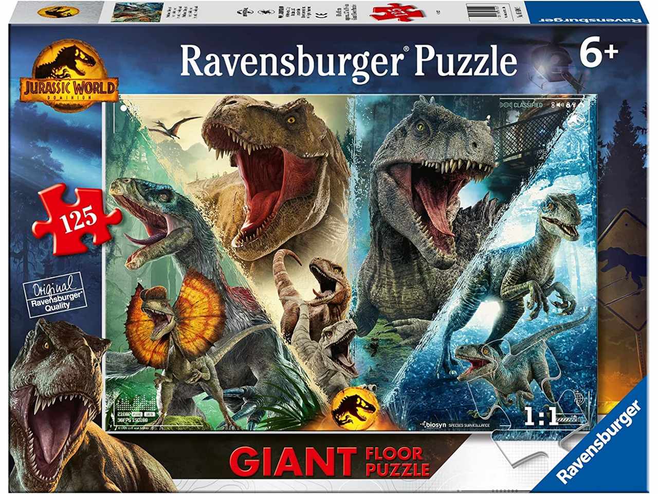 Puzzle 125 pezzi jurassic world