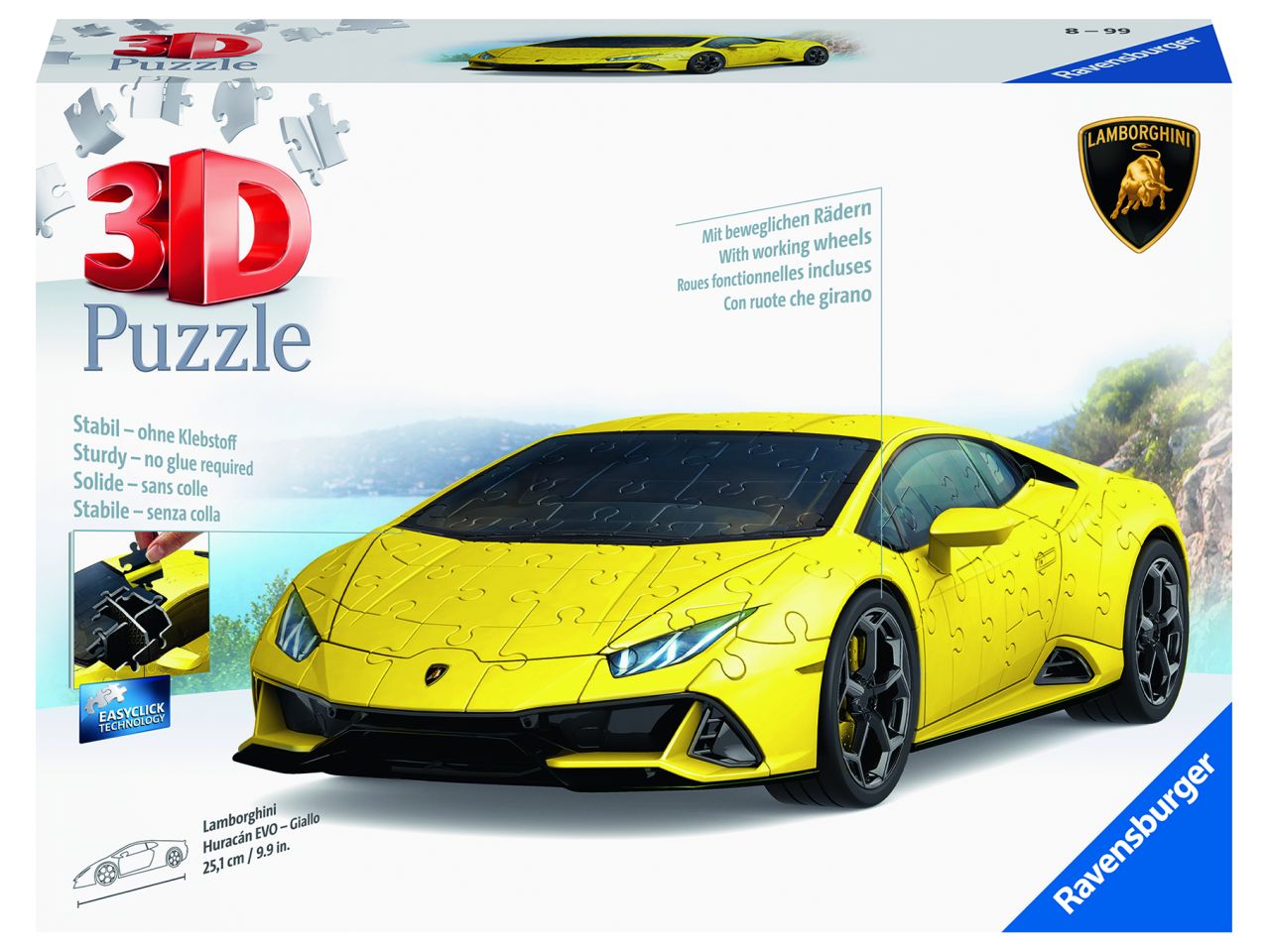 Puzzle 3d lamborghini huracÃ¡n evo giallo