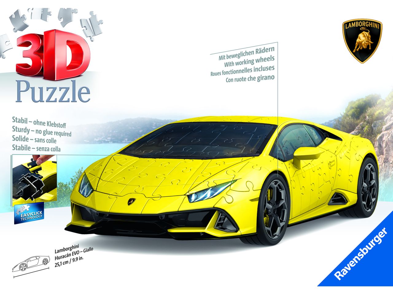 Puzzle 3d lamborghini huracÃ¡n evo giallo