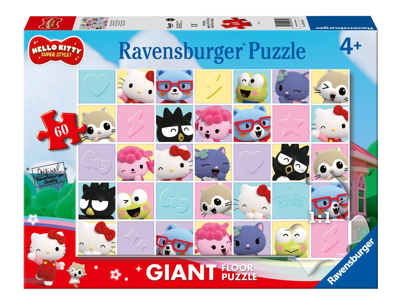 Puzzle Hello Kitty 60 Pezzi Giganti - Set con Pezzi Grandi - Ravensburger