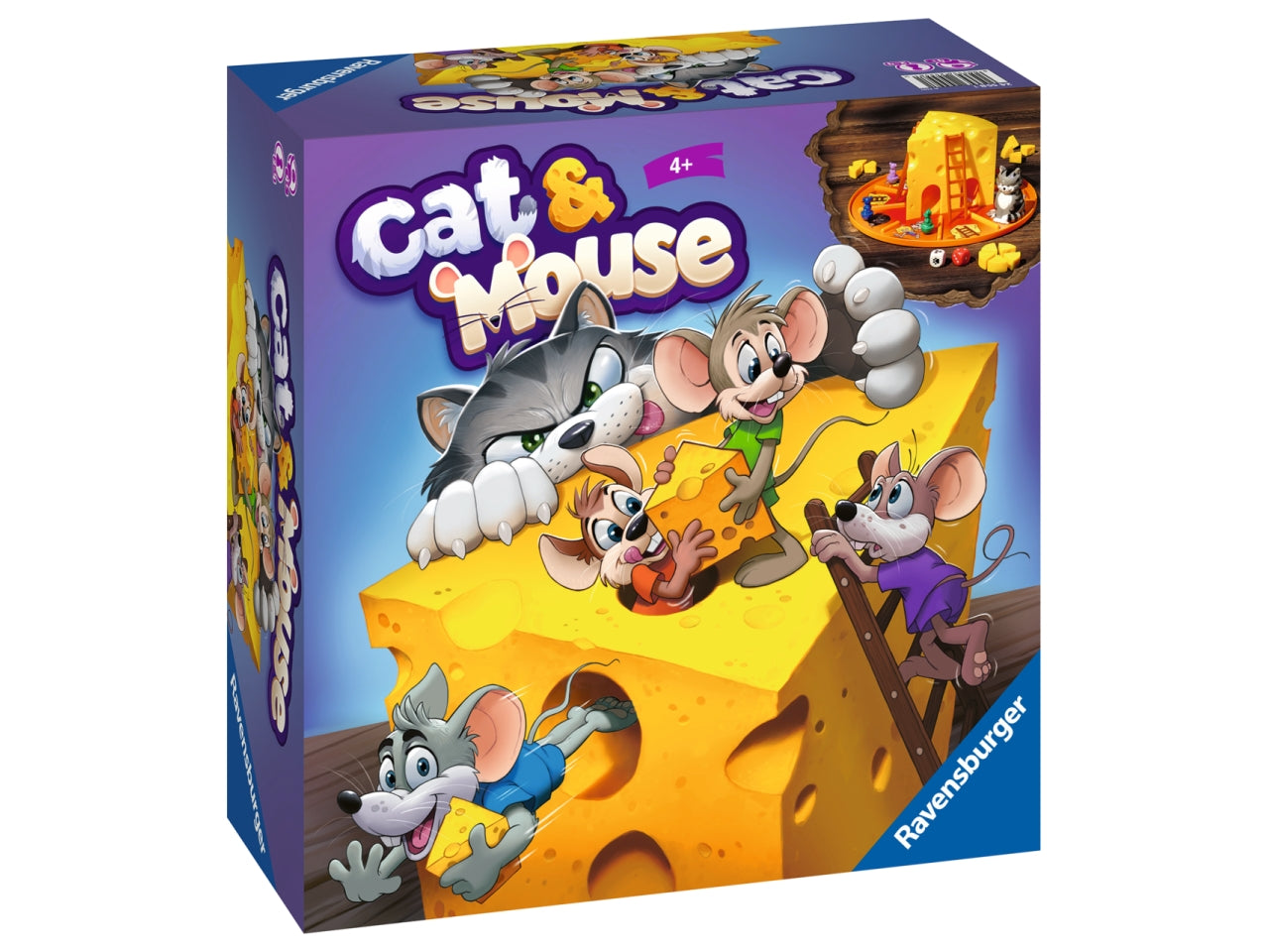 Cat&mouse gioco da tavolo, per bambini dai 4+ anni, 2-4 giocatori - Ravensburger