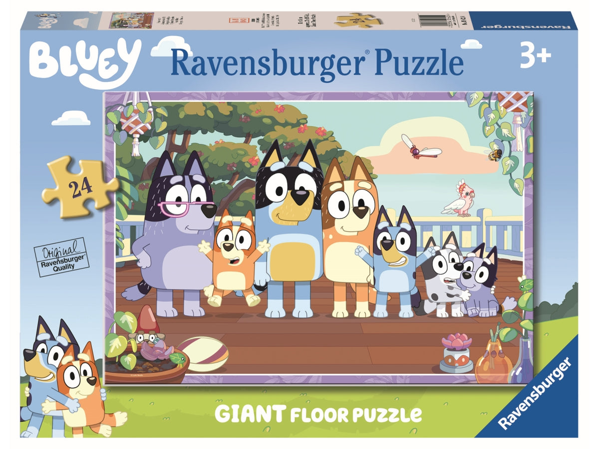 Puzzle Bluey, Collezione 24 Giant Pavimento, 24 Pezzi, EtÃ  Raccomandata 3+ Anni - Ravensburger