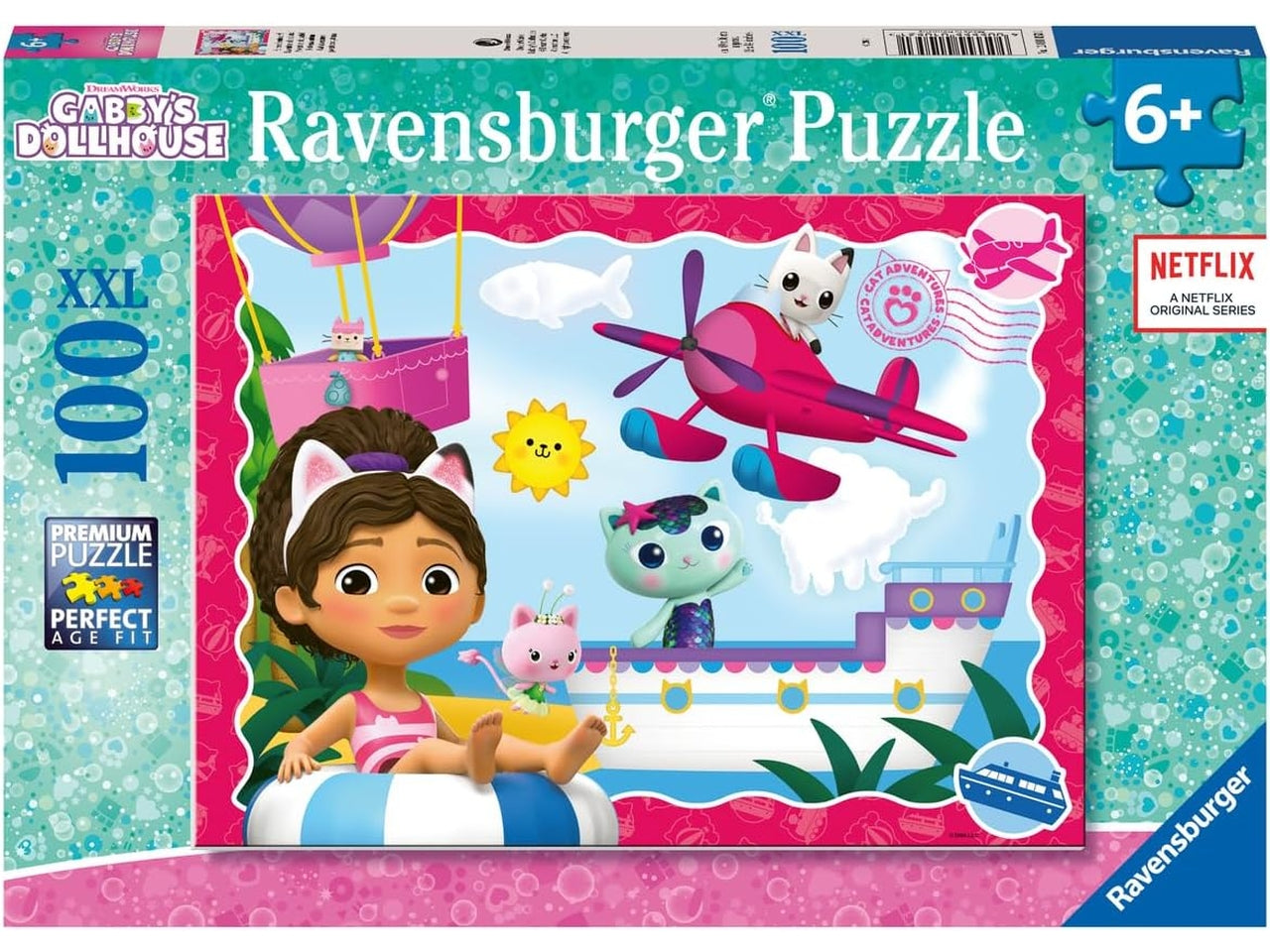 Puzzle 100 Pezzi XXL Gabby's Dollhouse, Idea Regalo per Bambini 6+ Anni, Gioco Educativo - Ravensburger