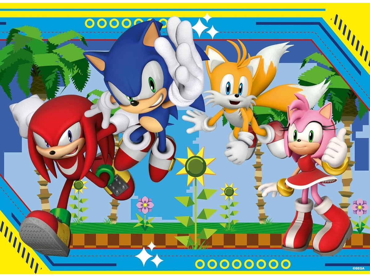 Puzzle 100 Pezzi XXL Sonic, Idea Regalo per Bambini 6+ Anni, Gioco Educativo - Ravensburger
