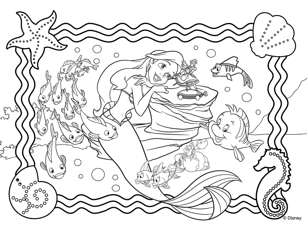 Disney puzzle df maxi floor 60 little mermaid