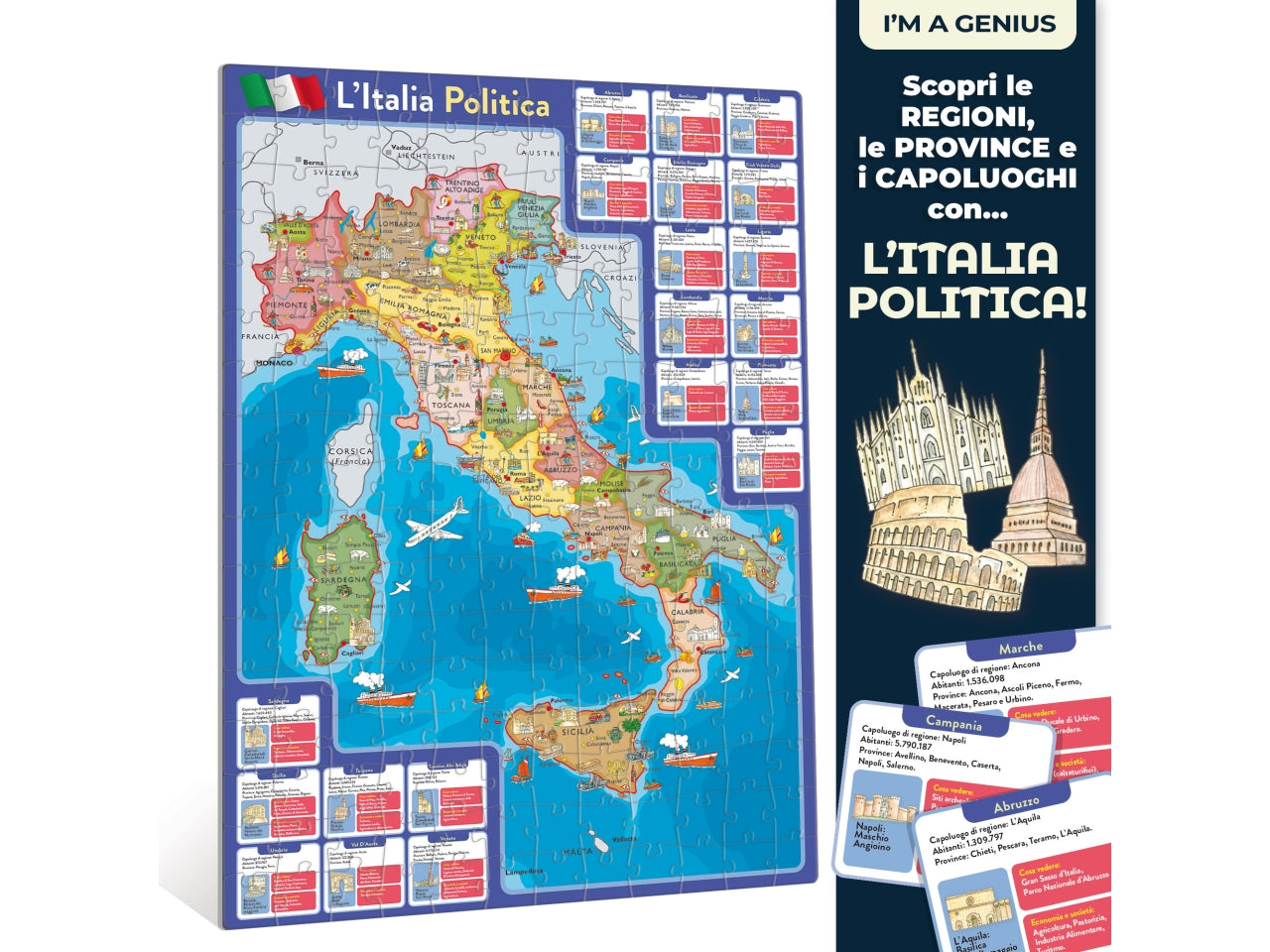 I'm a genius geopuzzle la mia bella italia