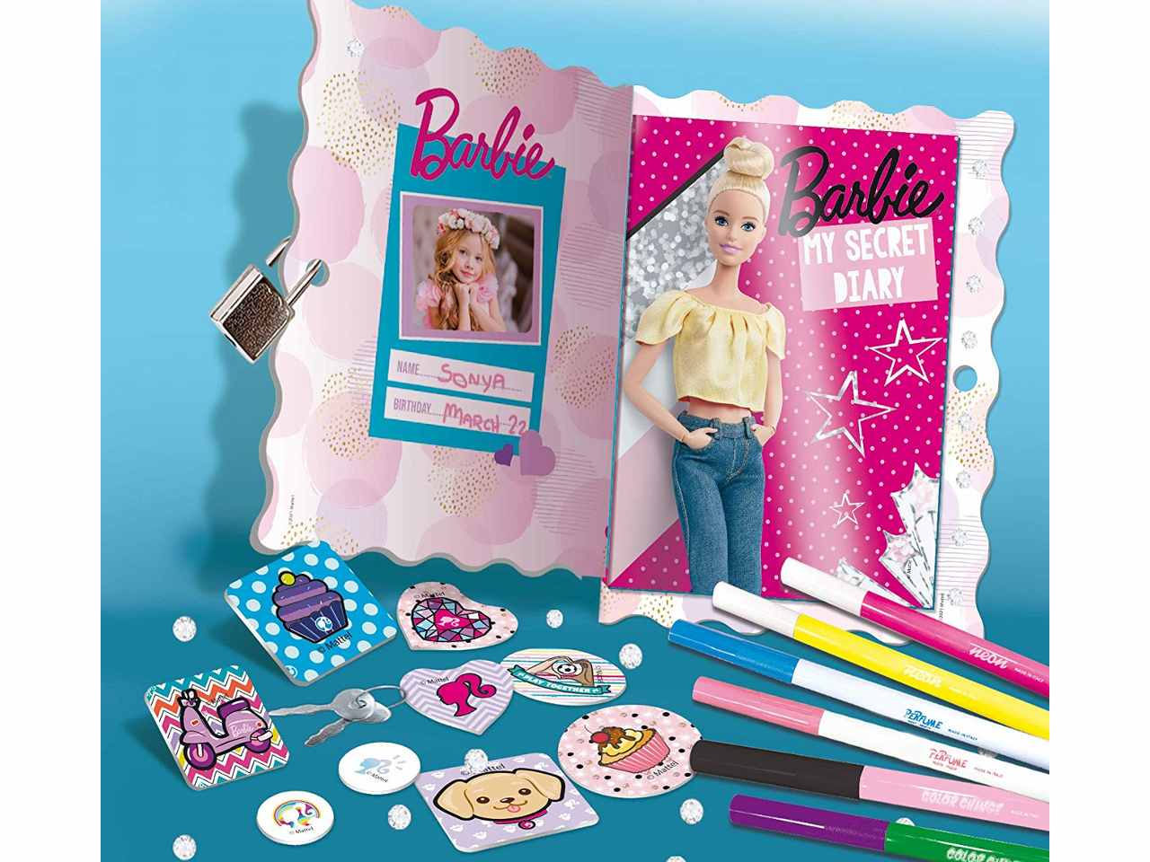 Barbie my secret diary+lucchetto  86030