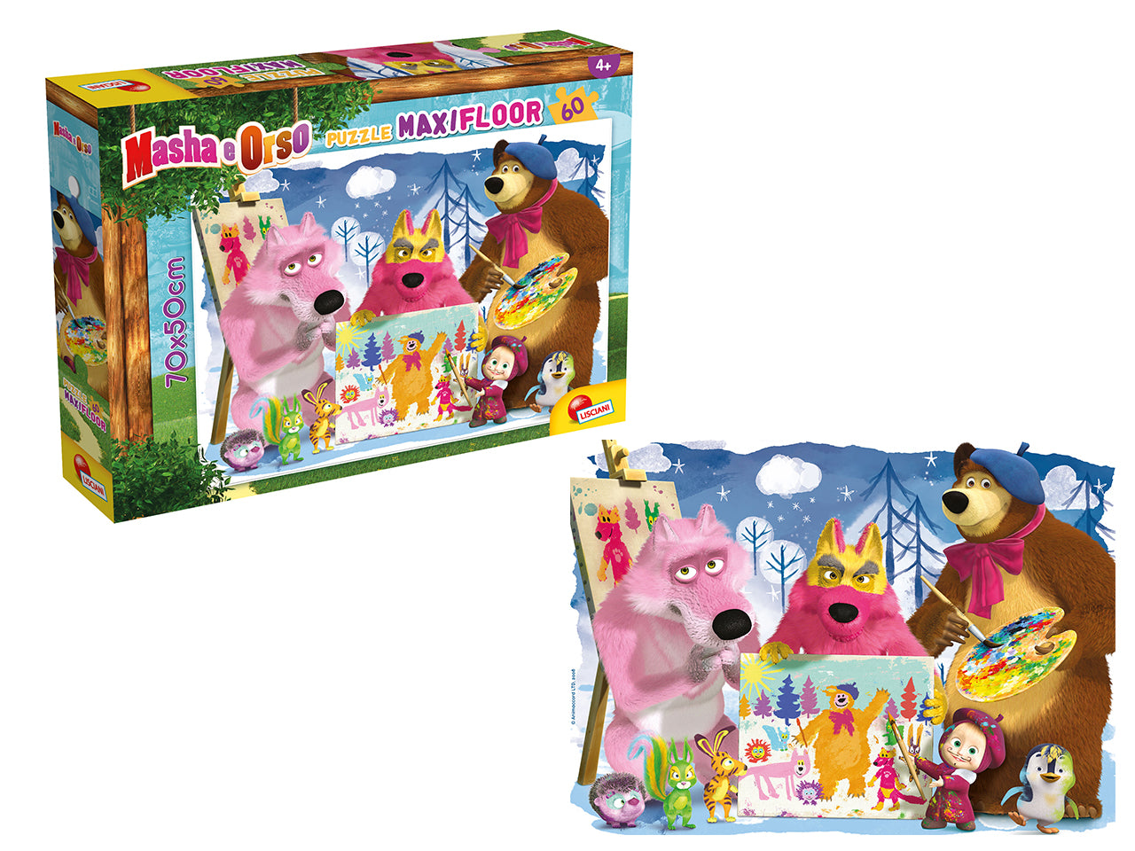 Masha puzzle maxifloor 60 let's paint together!
