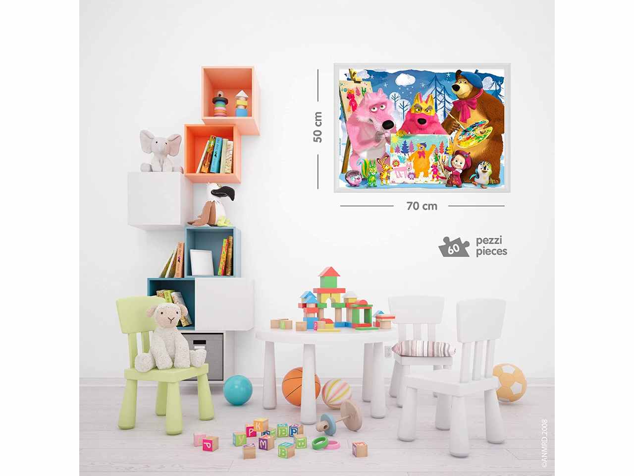 Masha puzzle maxifloor 60 let's paint together!