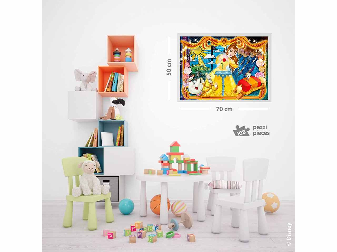 Disney puzzle df maxi floor 108 bella e la bestia