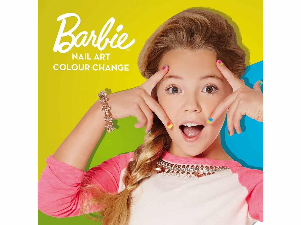 Barbie nail art colour change