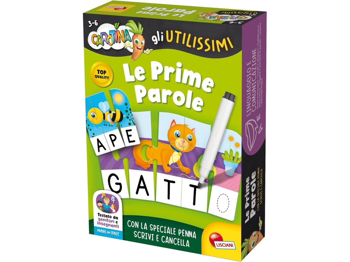 Carotina gli utilissimi le prime parole, gioco educativo per bambini dai 3-6 anni lisciani