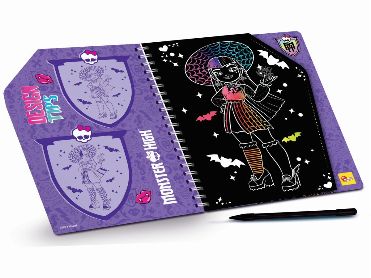 Monster high libro colorato da grattare con penna per bambine 4+ - Lisciani $