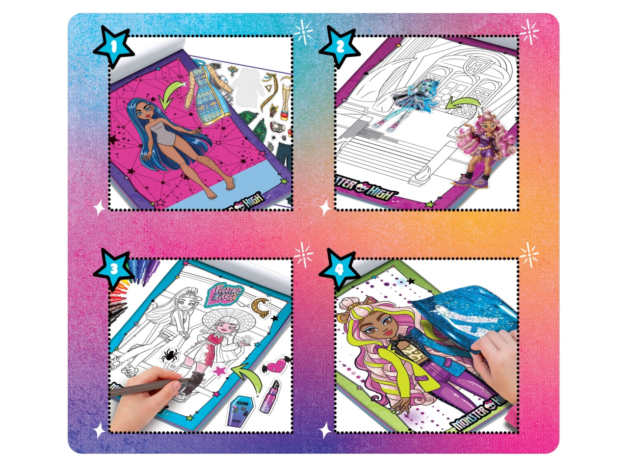Monster high sketchbook album da disegno con varie attivitÃ  per bambine 5+ anni - Lisciani
