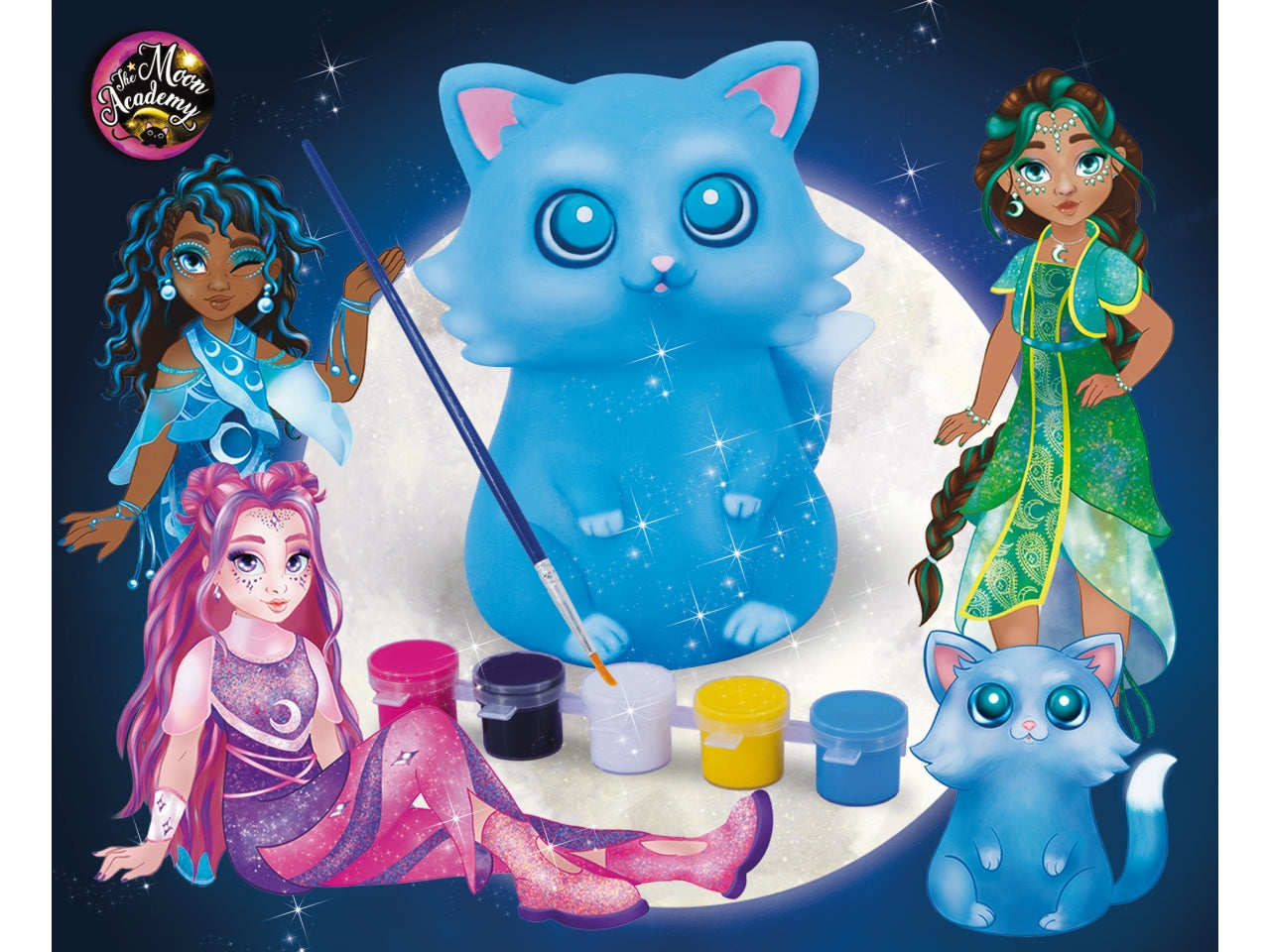 Gioco Creativo The Moon Academy Moon Magic Art - Cat - Multicolor, per Bambini da 7 Anni, Lisciani
