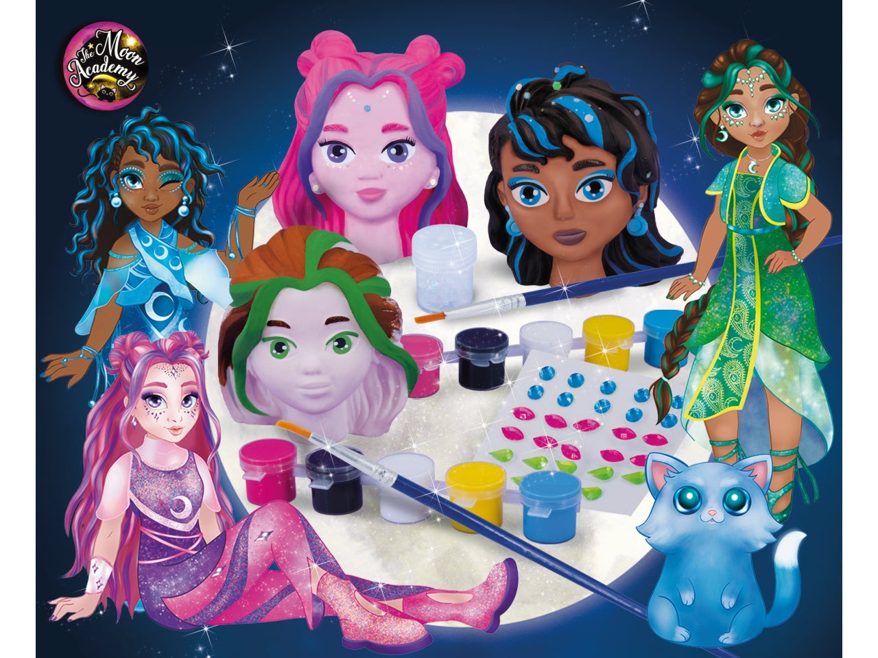 Gioco Creativo The Moon Academy Moon Magic Art - Girls - Multicolor, per Bambini da 7 Anni, Lisciani