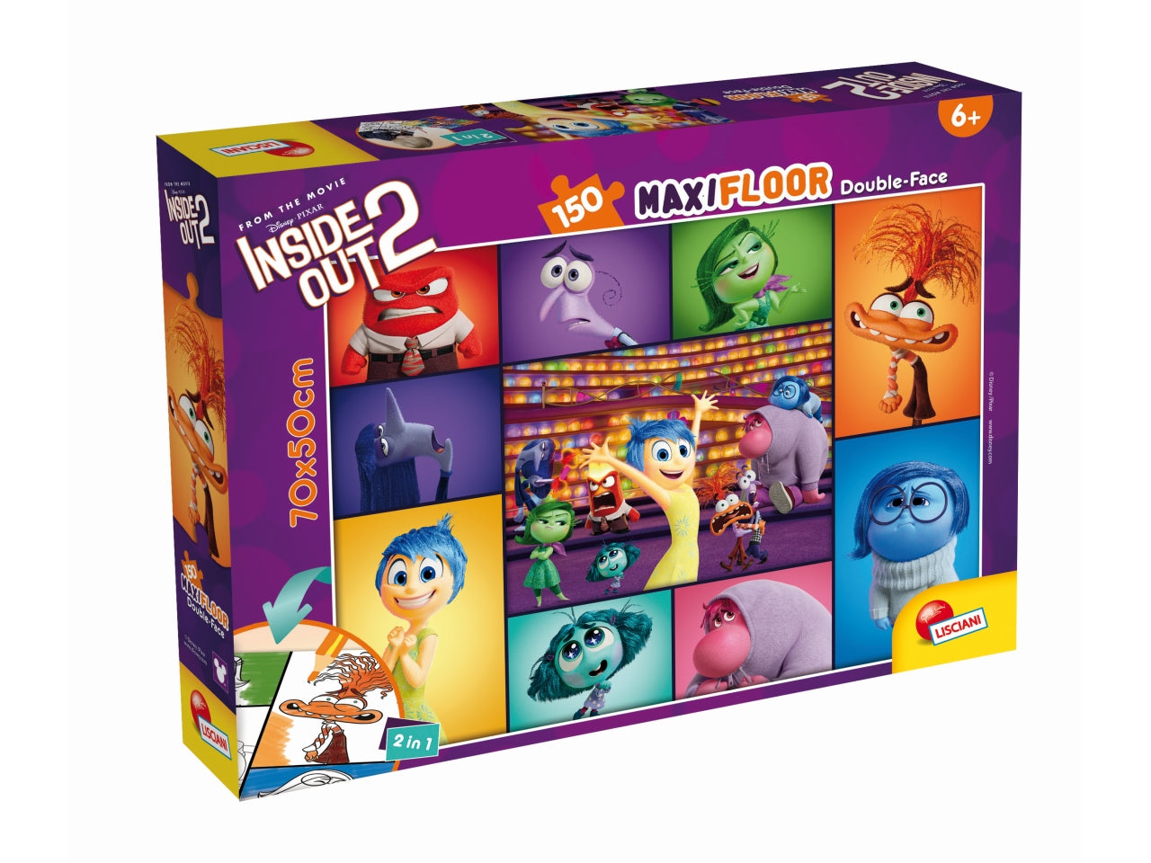 Puzzle MAXI floor 150 pezzi Inside Out 2 Disney etÃ  6+ | Lisciani