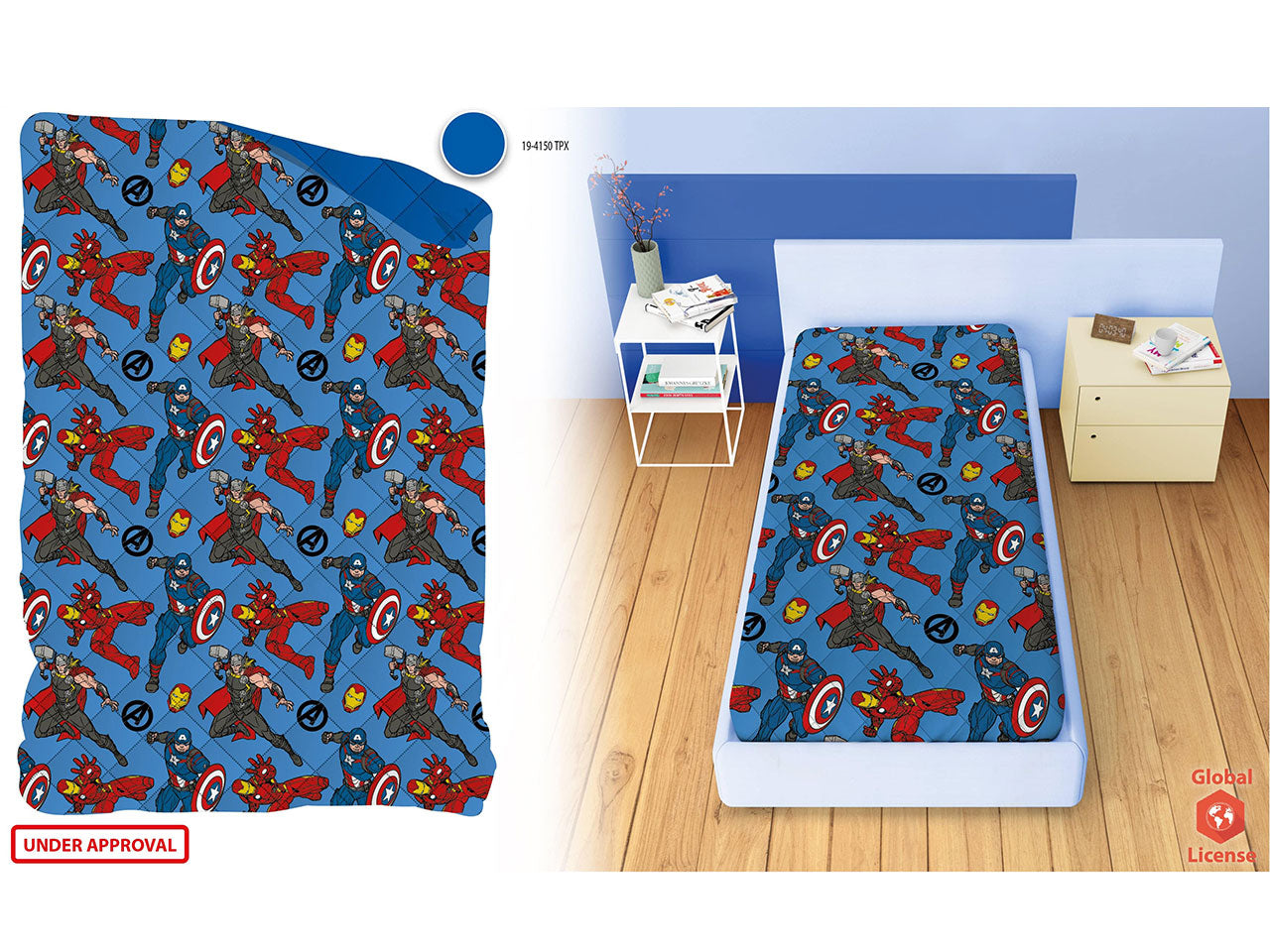 Avengers copriletto trapuntato 170x250cm
