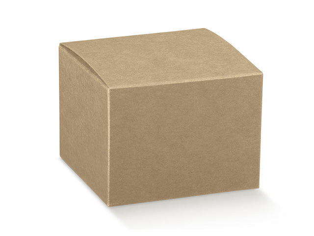 Scatola pieghevole avana 8x8x8cm