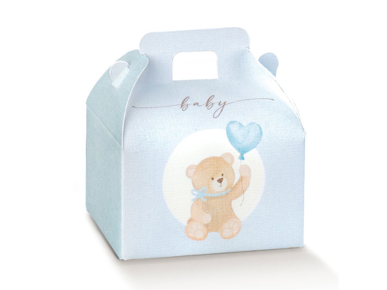 Scatola valigetta little bear 7x6x4,3cm azzurra