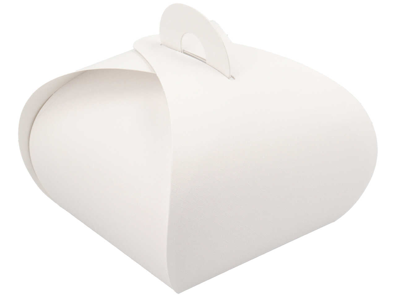 Scatola tortina linea fibra bianca misura 5,5x5,5x50cm