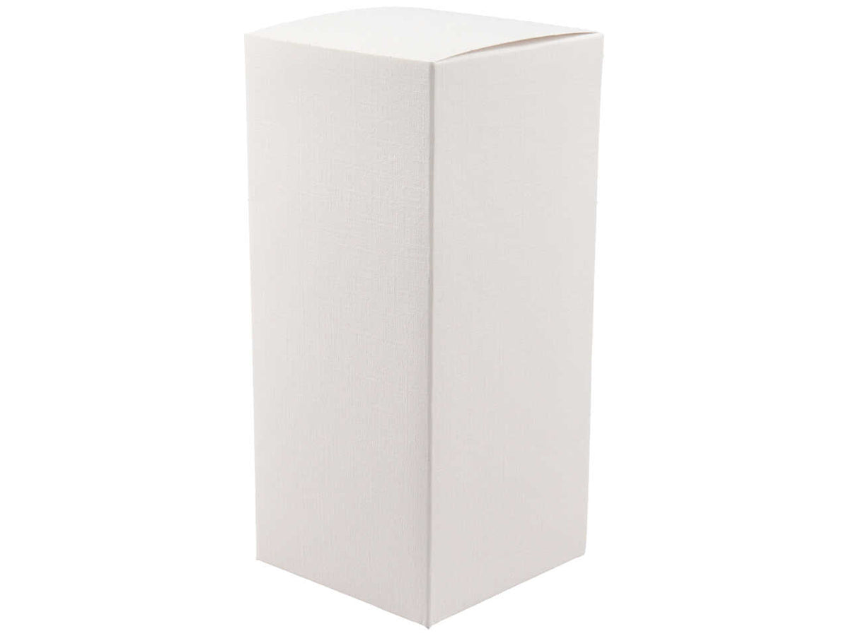 Scatola linea fibra bianca pieghevole misura 8x8x18cm