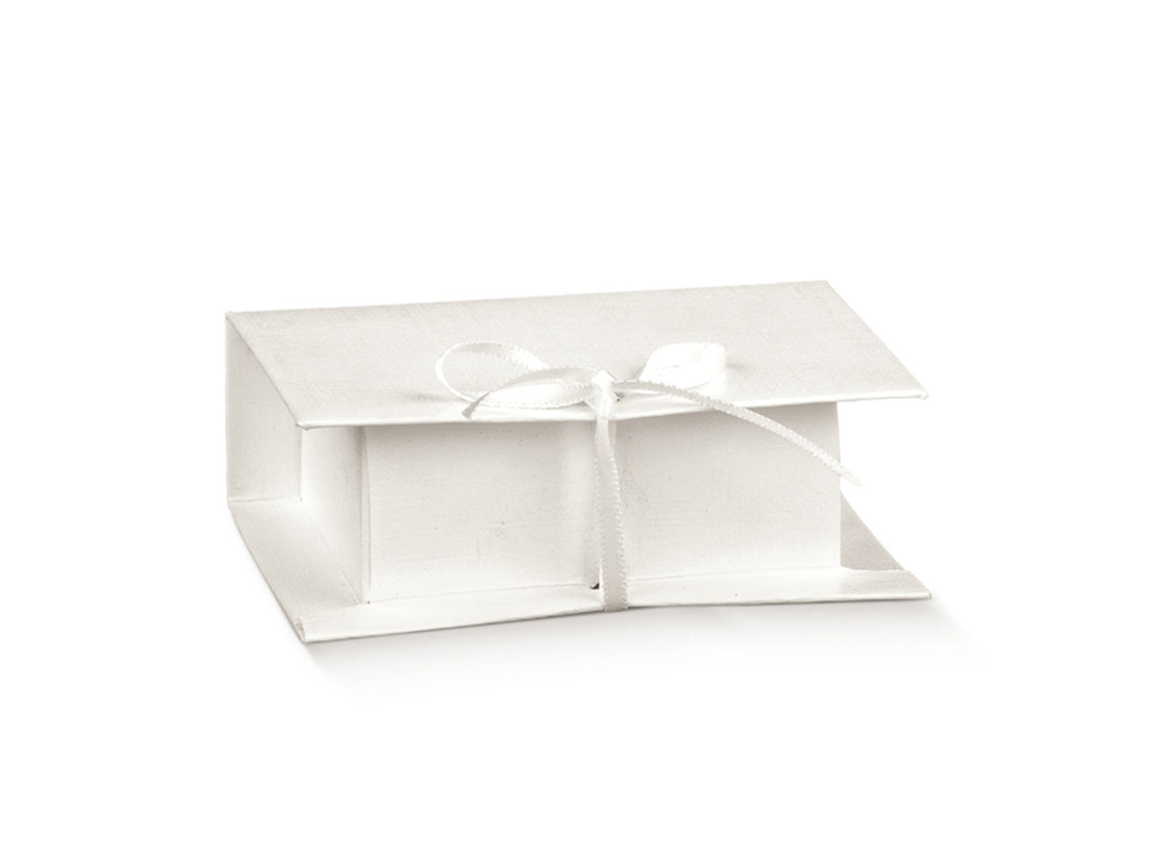 Scatola book linea fibra bianca misura 14,5x14,5x4cm