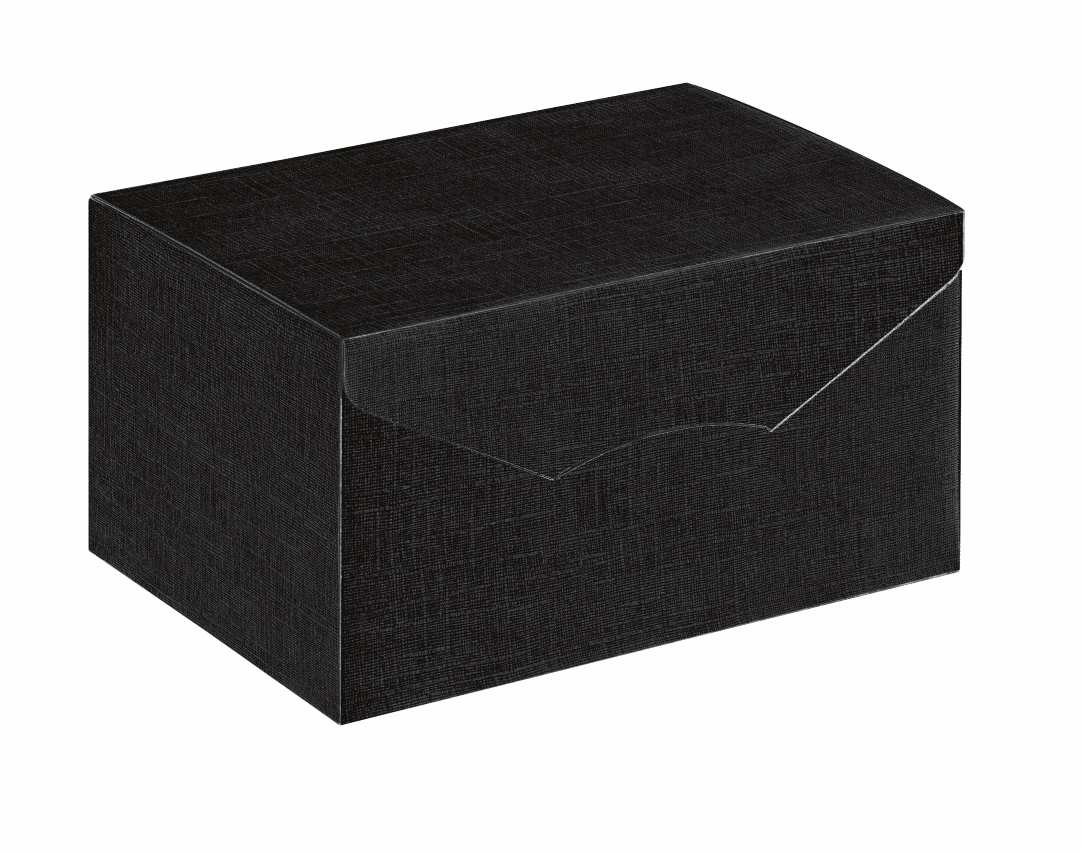 Seta nero scatola segreto 39x27x23,5cm