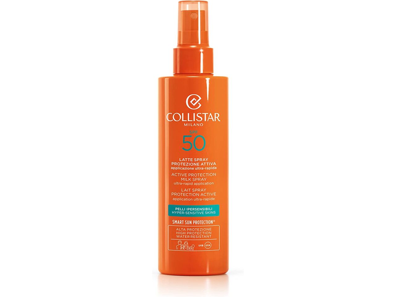 Collistar latte spray protezione attiva per pelli ipersensibili spf50 formato da 200ml