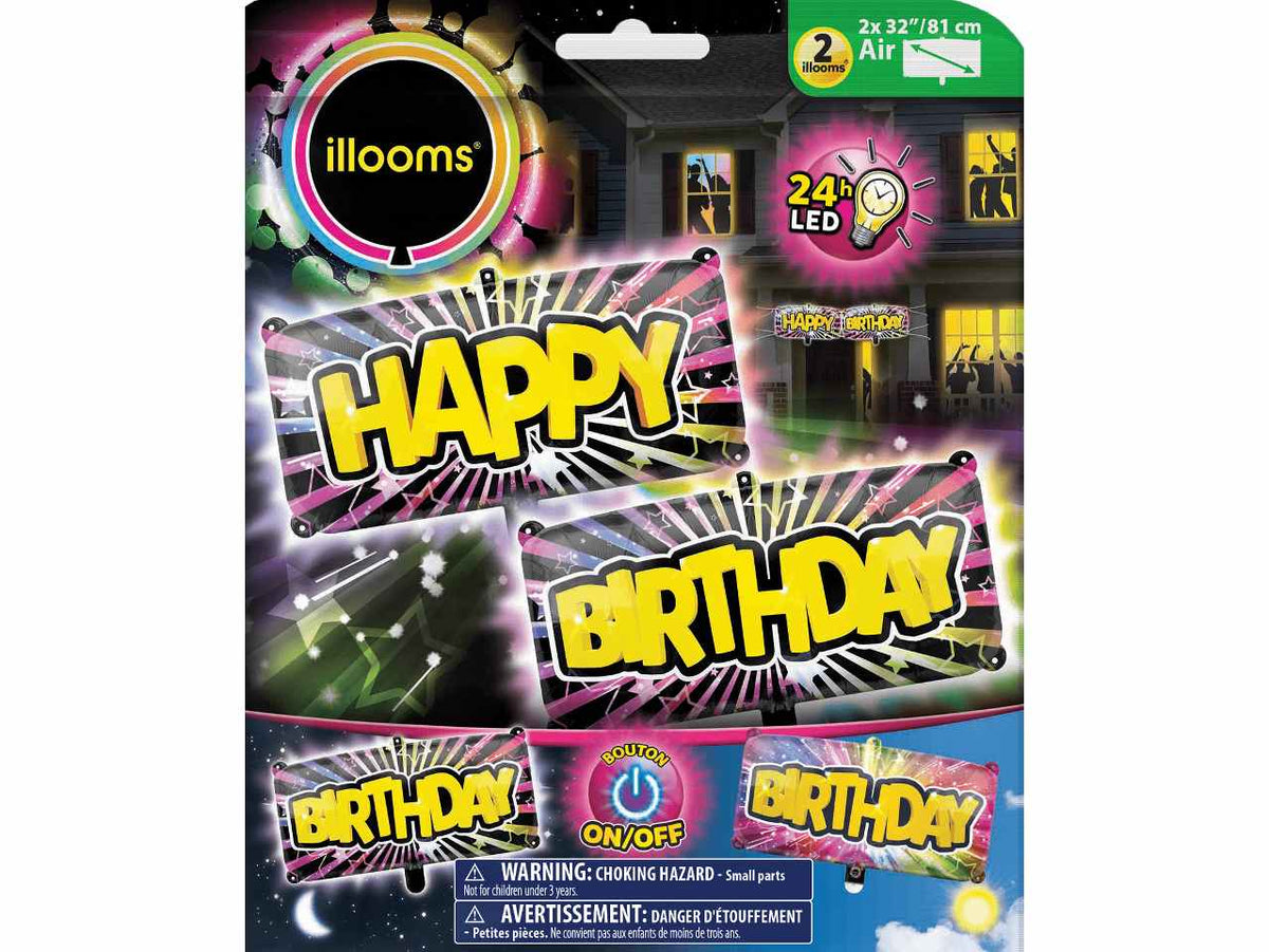 Pallone led banner 2 pezzi ill016