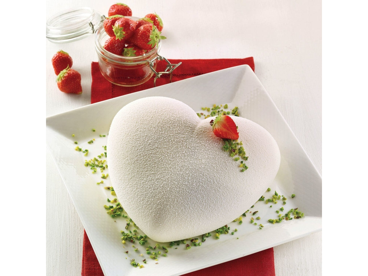 Stampo in silicone a forma di cuore 205x198xh.63mm