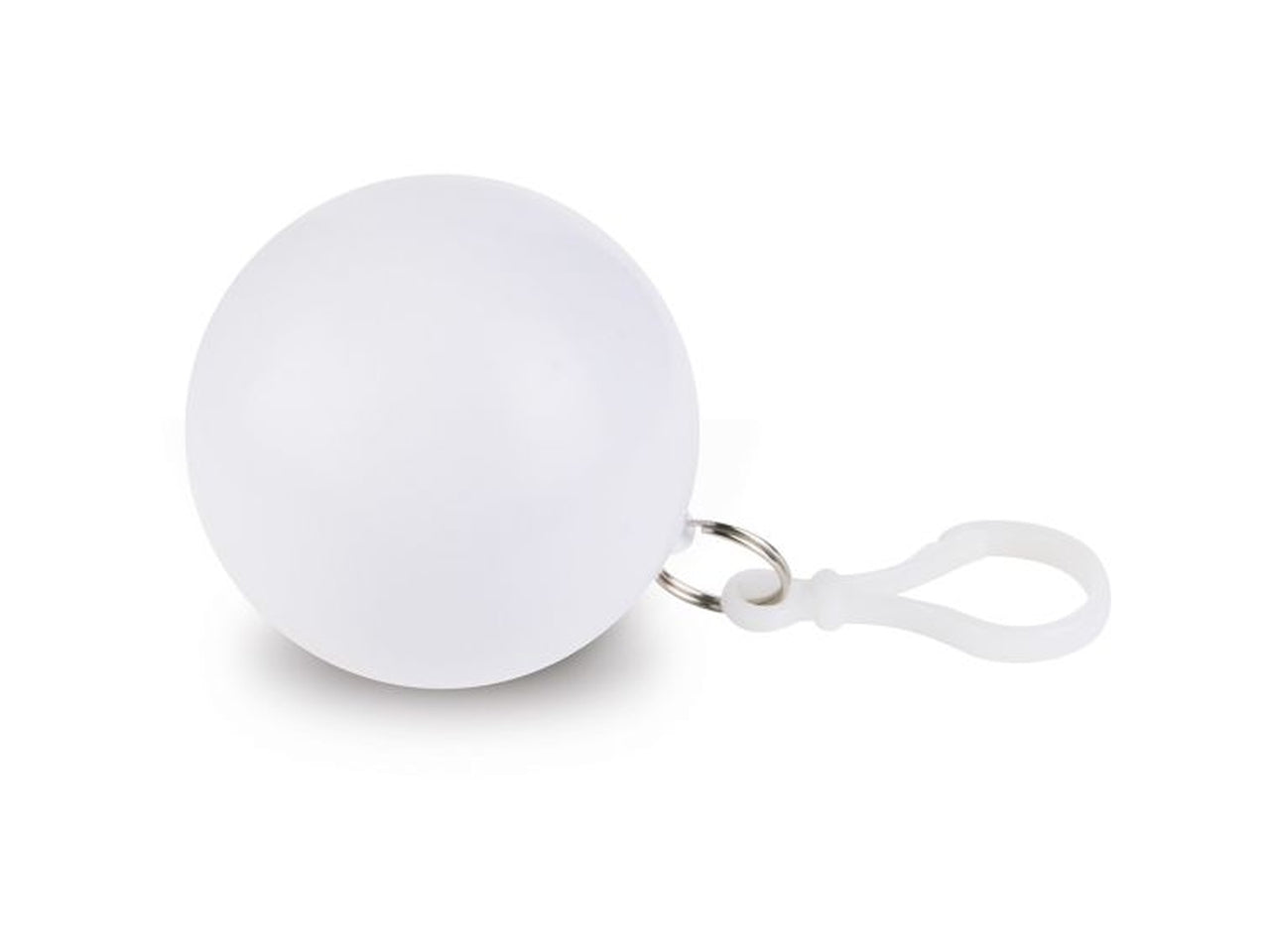 Impermeabile anti pioggia in sfera colorata con moschettone