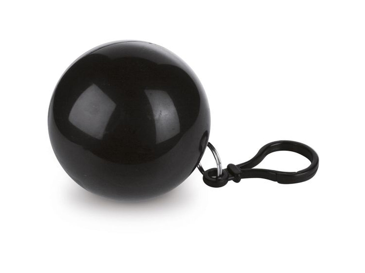 Impermeabile anti pioggia in sfera colorata con moschettone