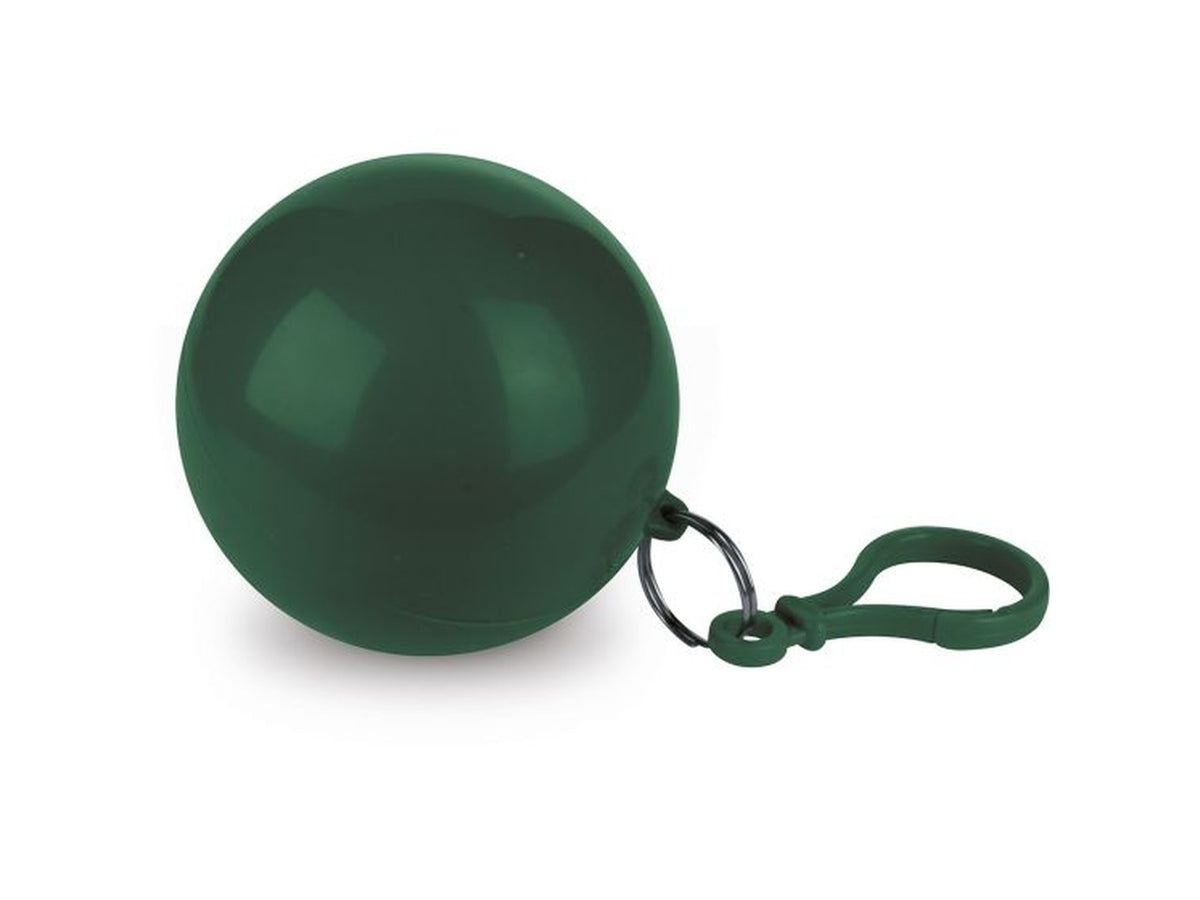 Impermeabile anti pioggia in sfera colorata con moschettone