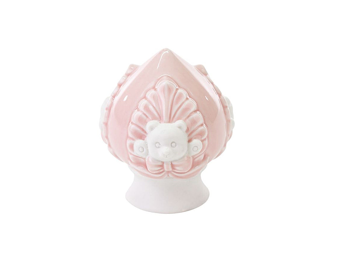 Pomo orsetto porc.rosa 7x7xh.8cm 54283