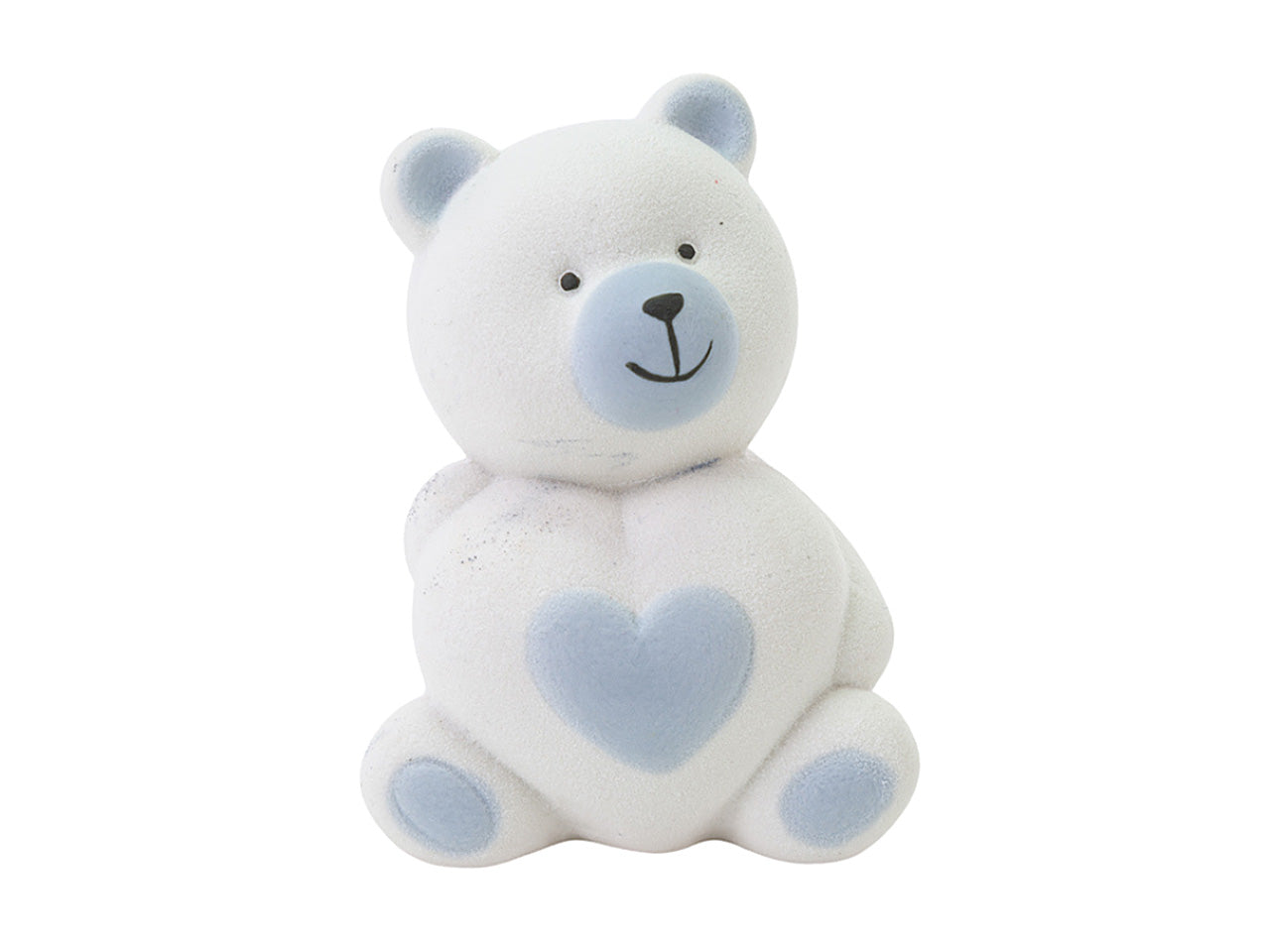 Orsetto cuore porc.celeste 6,5xh.8cm 54332