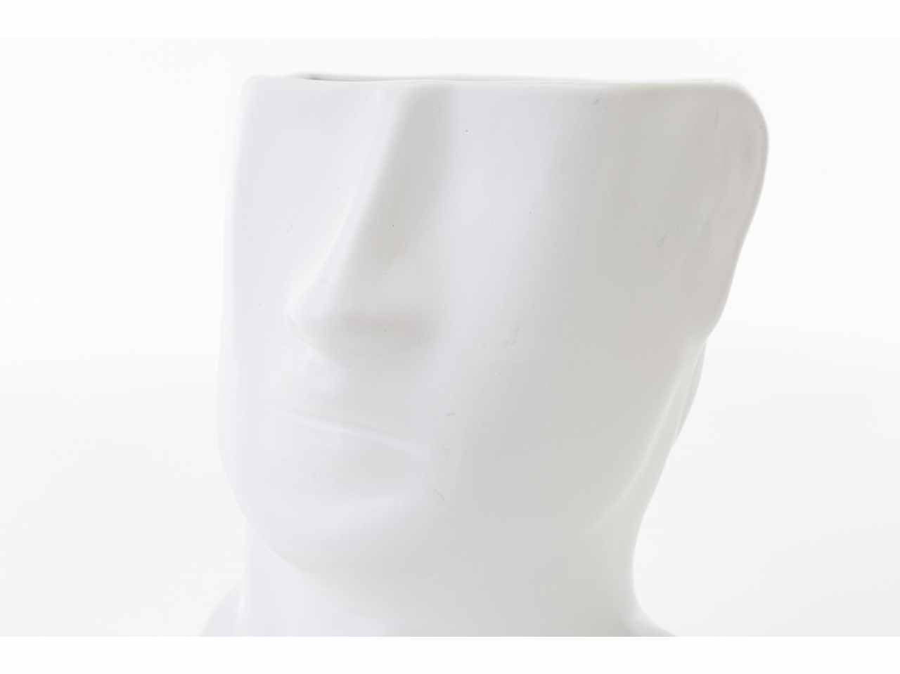 Vaso testa uomo bianco 16,5xh.21,5cm 54355