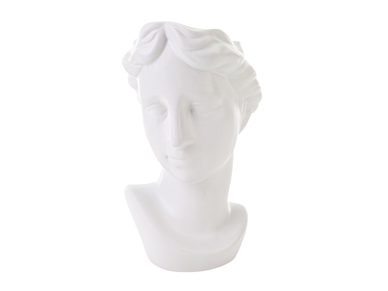 Vaso testa donna bianco 19x16xh27cm 54356 $